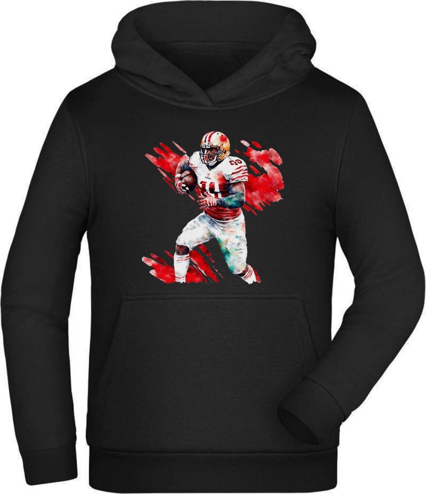 Hooded Sweatshirt Hoodie Kids - American Football in Oil Colors i489